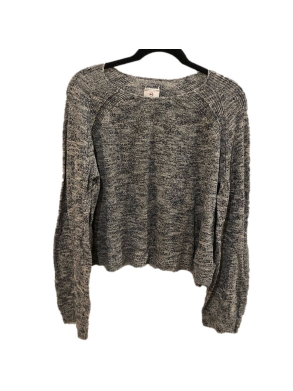 ADRIANO Goldschmied linen blend long sleeve top. Size L.